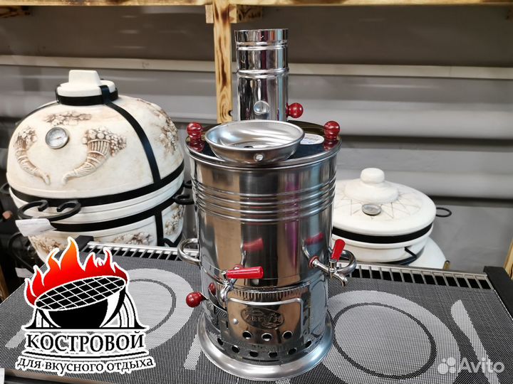 Турецкие Самовары из нержавейки от 3 литров