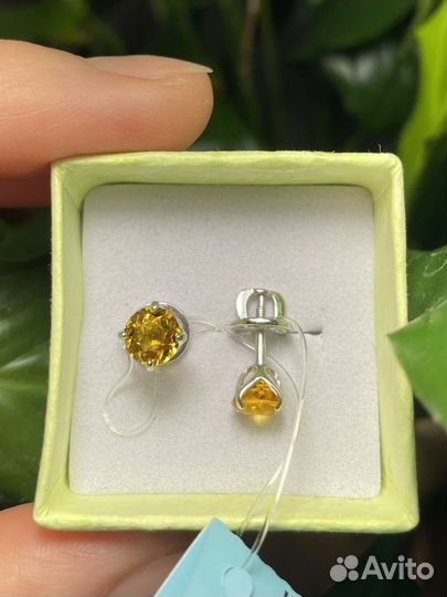 Серебряные украшения с цитрином