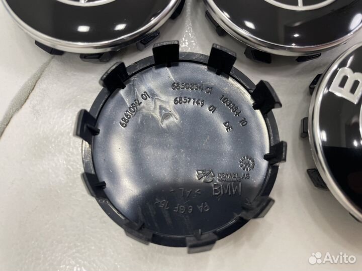 Колпачки в диски BMW 56 мм черные колесные