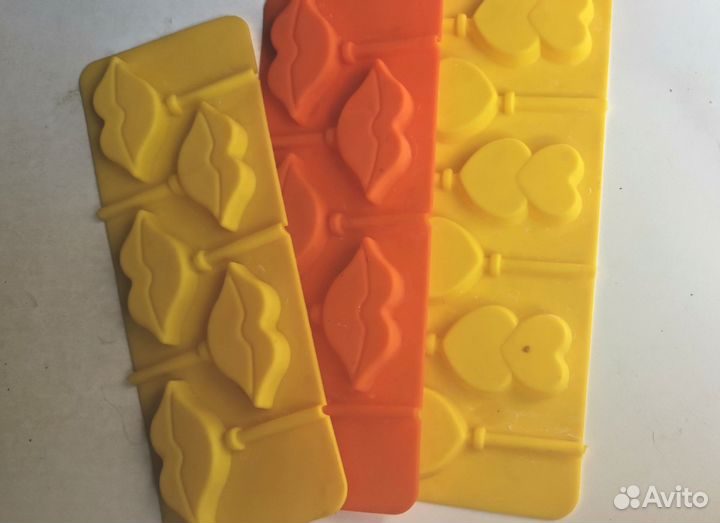 Форма силиконовая для шоколада, мороженого, 3шт