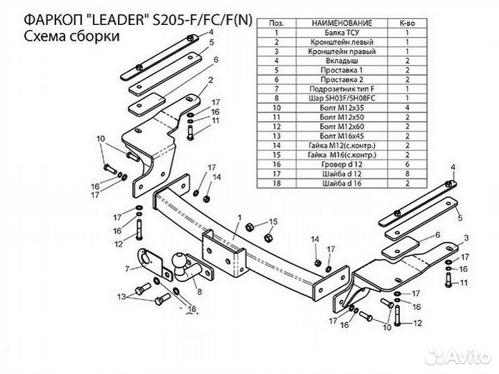 Фаркоп установка тсу SsangYong Kyron Restyling, 20