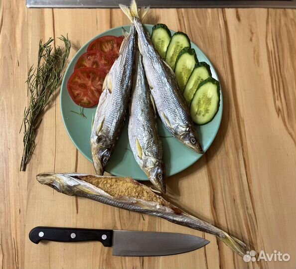 Корюшка вяленая с икрой