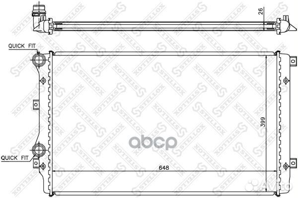 Радиатор системы охлаждения VW Golf V/Touran/Je