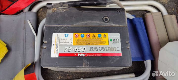 Аккумулятор бу боковые клеммы Delkor 75-650