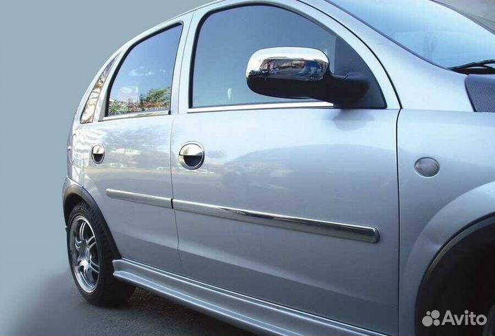 Молдинги дверей Opel Corsa C 2000-2006 (нерж.)