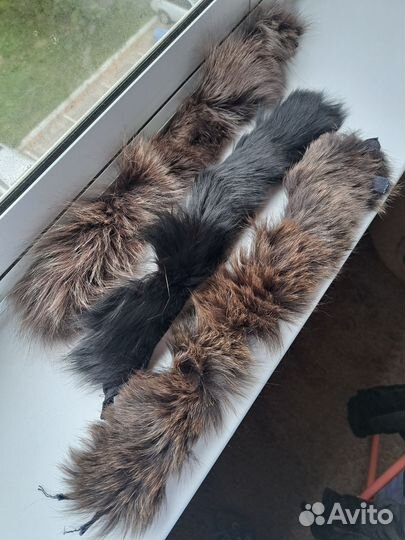 Песец Натуральный Мех Тёмно-коричневый Чёрный
