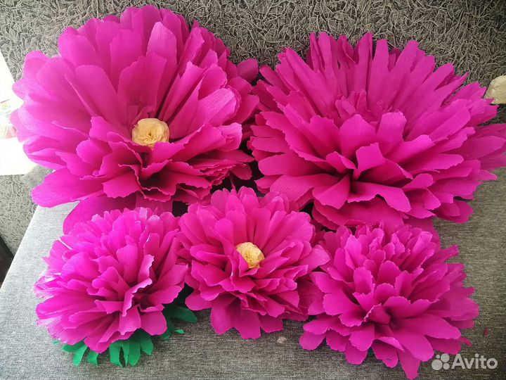 Цветы из гофрированной бумаги