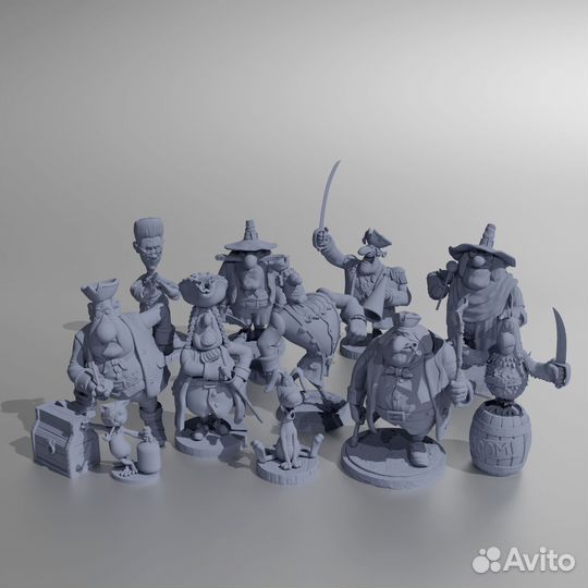 Набор фигурок из мультфильма Остров сокровищ