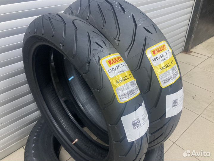 Мотошины 23 год Pirelli Angel ST 120 и 180 55 17
