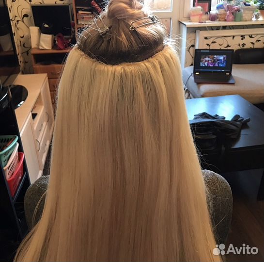 Наращивание волос/капсульное /афро/голивудское