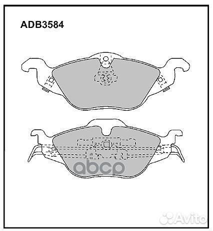Колодки тормозные дисковые перед opel astra