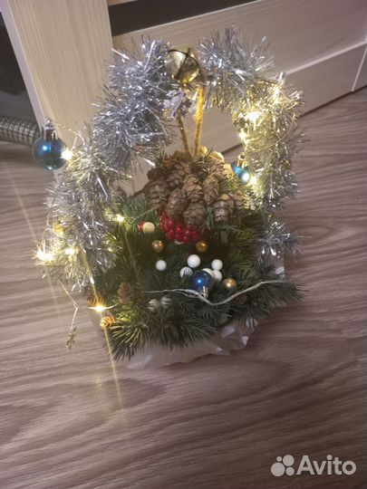 Новогодняя композиция с подсветкой