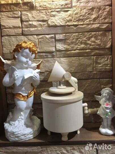 Шкатулка Старинный Патефон дерево липа