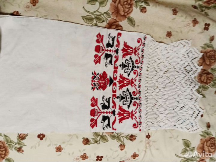 Старинные полотенце - рушник льняное, домотканного