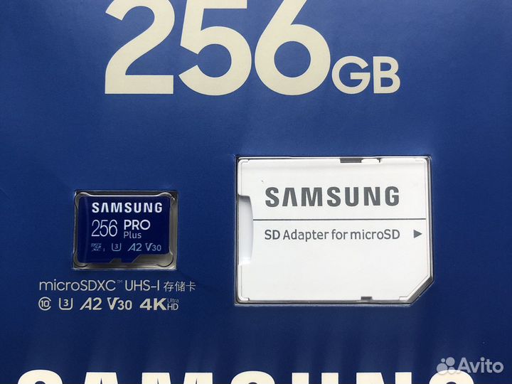 Флешка новая micro sd xc Samsung Pro Plus 256 Gb