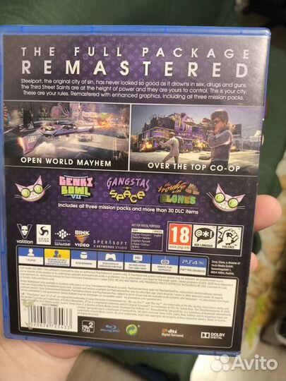 Saints row 3 the third remastered ps4 диск