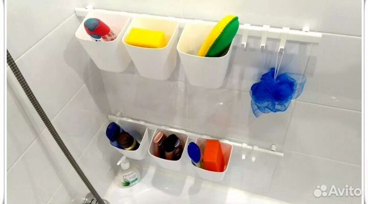 Рейлинг IKEA Суннерста+2 Контейнера+4 крючка