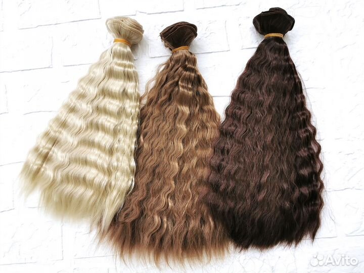 Волосы трессы для текстильных кукол