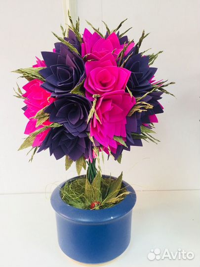 Топиарий из бумаги ручная работа