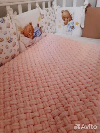 Детский плюшевый плед на выписку