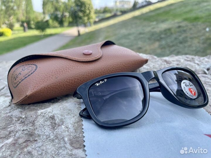 Очки Ray Ban Justin зеркальные классика черные