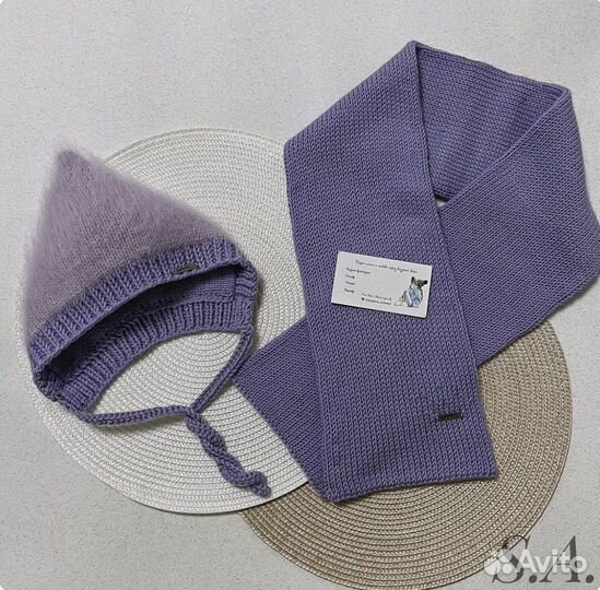 Комплект шапка и шарф для девочки