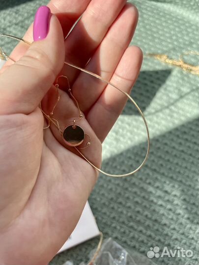 Ожерелье цепочка с кулоном H&M бижутерия