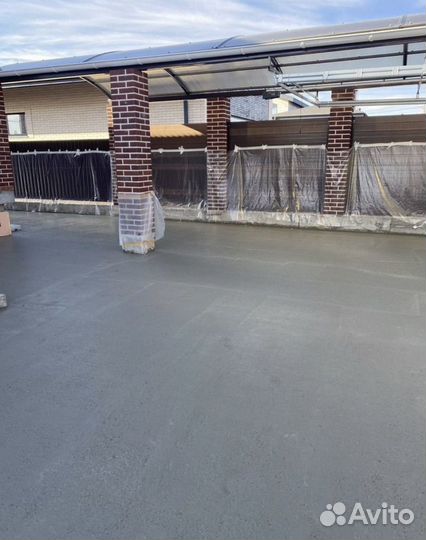 Бетонные работы отмостка