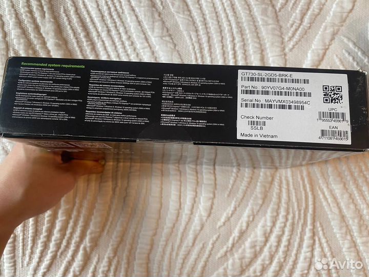 Видеокарта asus GeForce GT 730 2GB