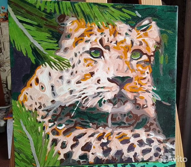 Картина Леопард 30х30см