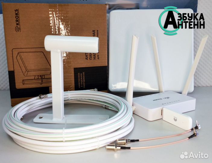 Комплект 4G/LTE антенна + модем + Роутер