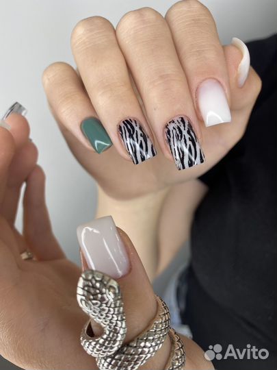 Маникюр наращивание ногтей