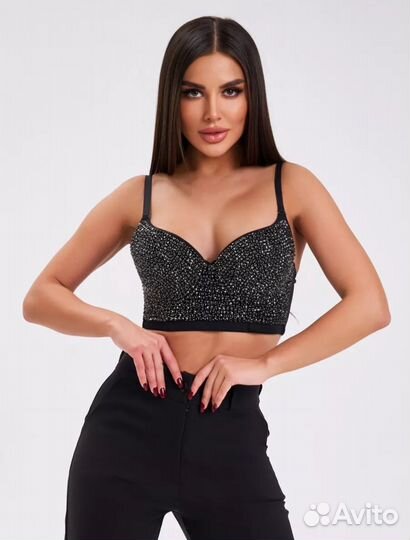 Топ корсет со стразами новый
