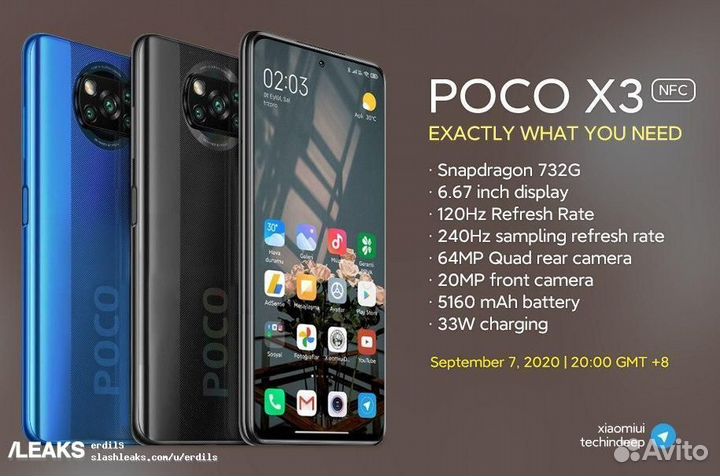 Xiaomi Poco X3, 6/64 ГБ