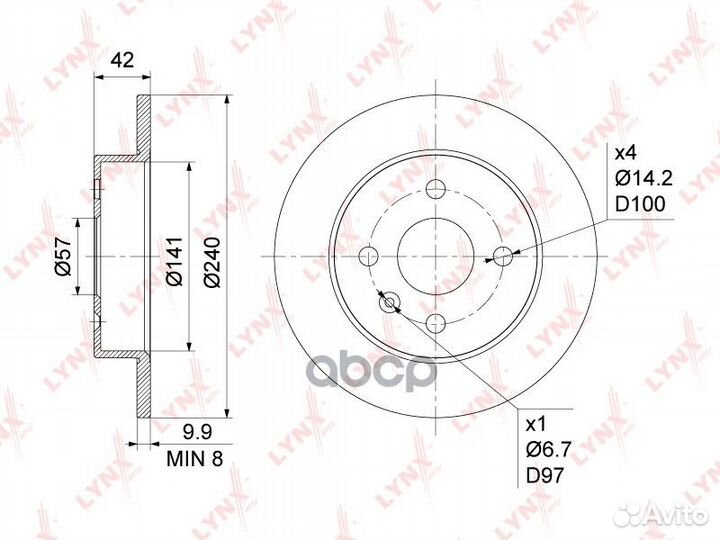 Диск тормозной зад opel Astra F-H 1.2-2.0D
