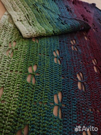 Бактус вязаный, шаль, платок