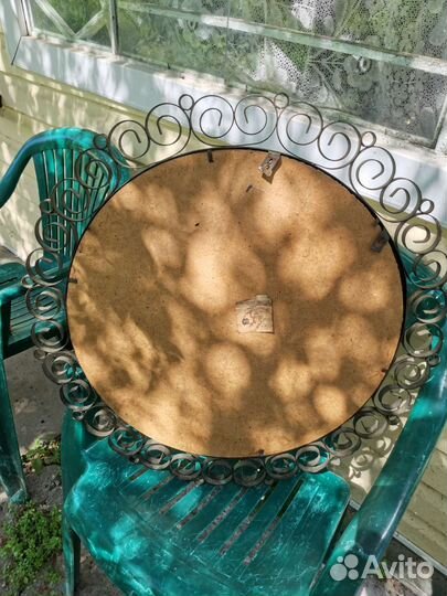 Зеркало советское круглое 50см диаметр