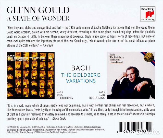 Gould, glenn - glenn gould - A state OF wonder - THE complete goldberg variations 1955 & 1981 (1 CD)