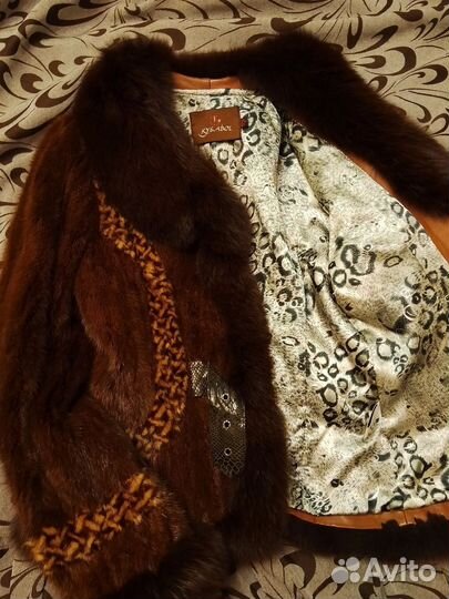 Шуба норковая(из хвостиков норки) р 42-44