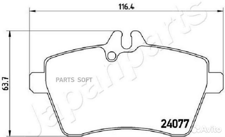 Japanparts PA-0502AF Колодки тормозные mercedes A