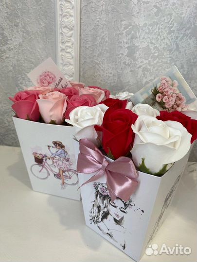 Букет из мыльных роз