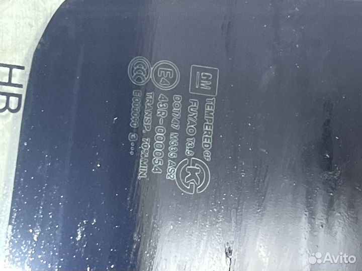 Стекло заднее правое хетчбэк Chevrolet Cruze