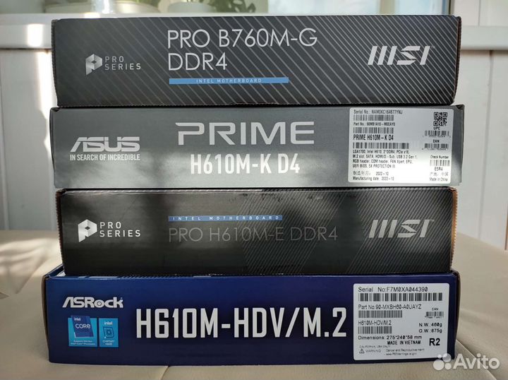 Мат платы H610m и B760m LGA 1700 новые