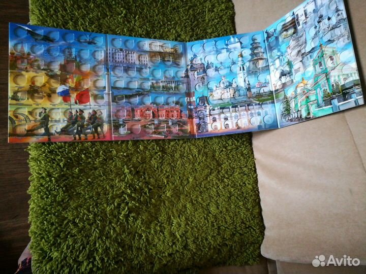 Альбом биметаллич.монет 10р; города воинской славы