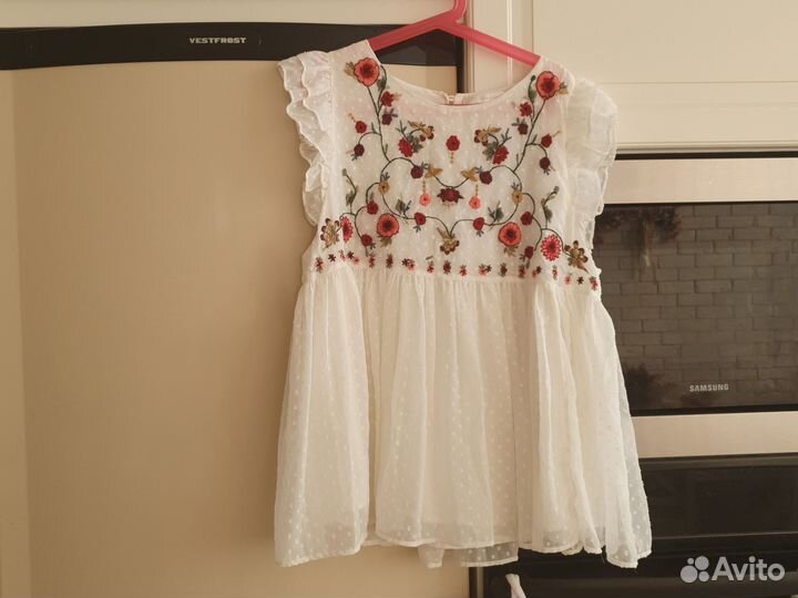 Блузка zara белая S