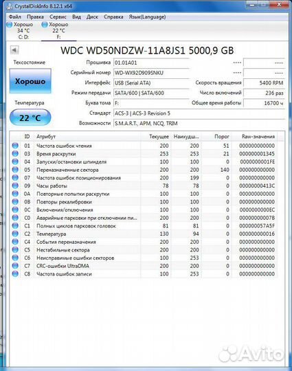 Переносной жесткий диск 5Tb WD My passport