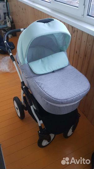 Коляска indigo charlotte зеленая мята