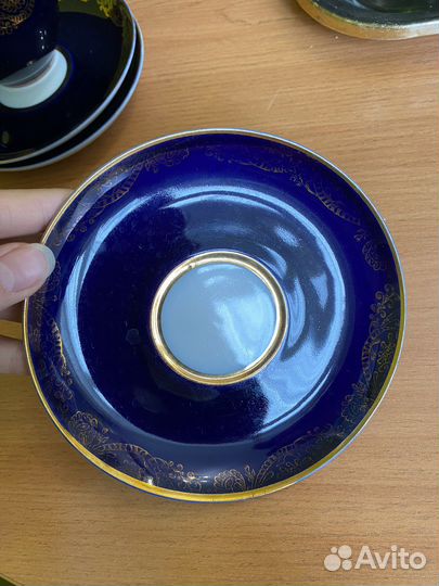 Кобальтовая чайная пара лфз «Золотой фриз»