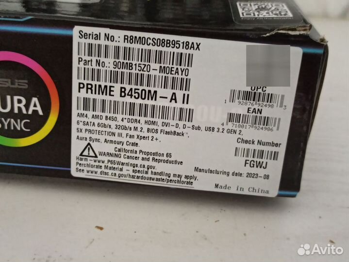 Связка Ryzen 5 5600 + asus prime B450M-A II новая