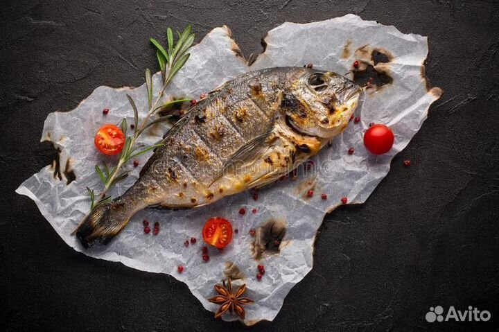 Дорадо рыба. Подготовлена к ужину